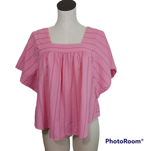 Madewell Cecelia Pink Stripe Butterfly Top - Picture 12 of 12